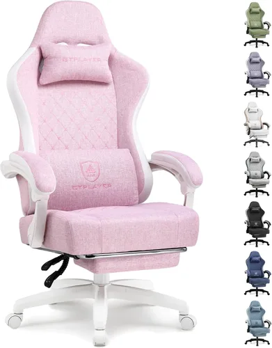 Miniatura 13 de GTPLAYER Silla Gaming, Silla de Oficina para Computadora con Cojín de Resorte de Bolsillo, Reposabrazos de Conexión y Reposapiés, Silla Ergonómica