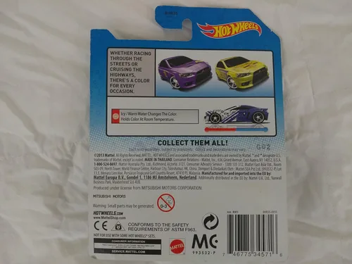 Miniatura 3 de Hot Wheels Cambiadores de color Mitsubishi Lancer Evolution X 19/48