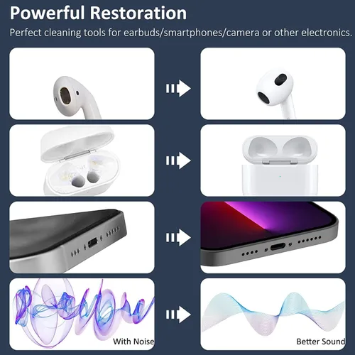 Miniatura 6 de Funda para Beats Studio Buds/Studio Buds Plus 2021/2023 con clip de cierre para hombres, GARTOO con kit de limpieza, funda protectora y lápiz