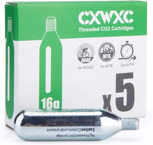 Miniatura 9 de CXWXC Cartuchos roscados de CO2 de 16g / 25g o inflador de CO2 para neumáticos de bicicleta - Cartucho para inflador de CO2 con conexión roscada