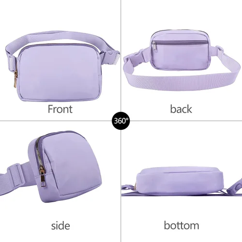 Miniatura 55 de Riñonera cruzada para mujeres y hombres, bolsa para cinturón para senderismo con correa ajustable, riñonera para correr, entrenamiento, deportes