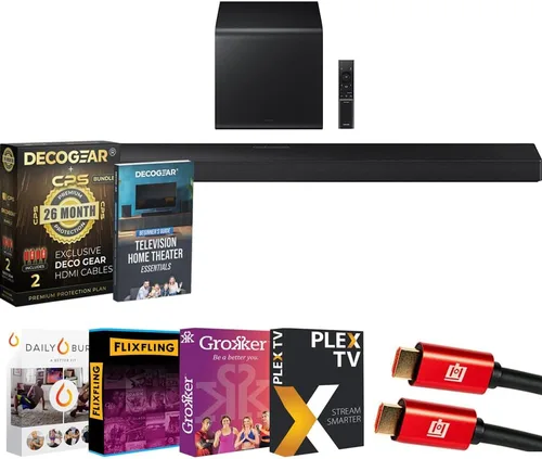 Miniatura 17 de Samsung Serie Q Barra de sonido HW-Q900F 7.1.2 canales Subwoofer (2025) Paquete con Streaming de películas Premiere, 2 cables HDMI, protección CPS