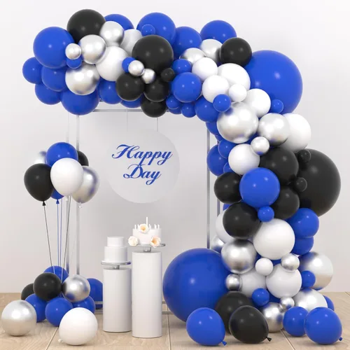 Miniatura 10 de Kit de arco de guirnalda de globos de color rojo, azul, amarillo, verde, negro, plateado, 127 unidades, rojo, verde, azul, amarillo, negro, plateado