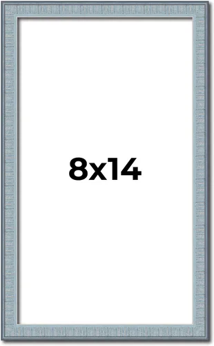 Miniatura 90 de Marco azul de 28 x 28 pulgadas, marco de madera maciza, ancho del marco de 0.75 pulgadas, profundidad interior de 0.5 pulgadas, marco azul Kingsley