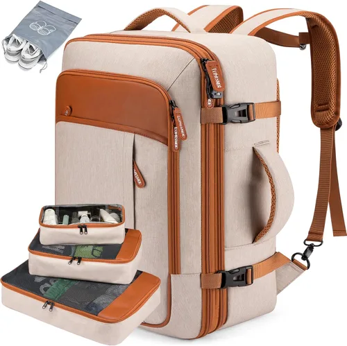 Miniatura 12 de Lumesner Mochilas de viaje de mano, extra grandes de 40 litros aprobadas para vuelos para hombres y mujeres, mochila de maleta expandible, Grande