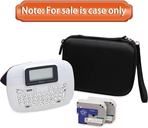 Miniatura 8 de LTGEM - Funda compatible con Brother PT-M95 P-Touch Monocromático, bolsa de almacenamiento de viaje para oficina, negro y gris (solo funda)