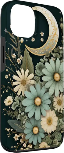 Miniatura 3 de Funda botánica de flores silvestres para iPhone 13 verde salvia