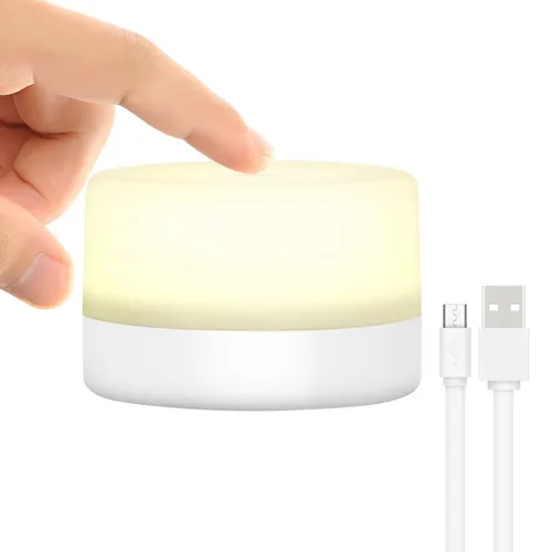 RTSU Lámpara de mesita de noche, luz táctil regulable para niños, adultos, luz nocturna LED, mesa de escritorio, atmósfera decorativa, luz de estado