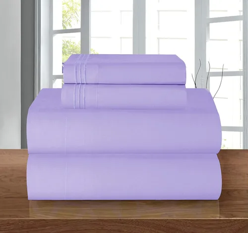 Miniatura 17 de Elegant Comfort - Juego de sábanas de 4 piezas de microfibra, 1500 hilos, sin arrugas, sábana bajera elástica, esquinas tipo bolsillos profundos