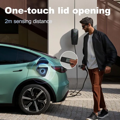 Miniatura 5 de Cargador de vehículo eléctrico de nivel 1/2, 16 amperios y 3.5 kW, cargador portátil con cable de 20 pies, estación de carga doméstica, con enchufe