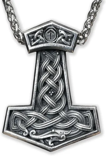 Miniatura 33 de Baldur Jewelry - Collar con Colgante de Martillo de Thor Mjölnir - Joyería Vikinga Nórdica de Thor - Collar de Thor - Regalos de Thor para Hombres