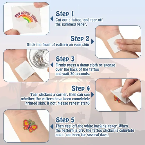 Miniatura 3 de Landhoow 240 tatuajes religiosos cristianos temporales para niños, tatuajes faciales con brillantina, calcomanías para el cuerpo, accesorio