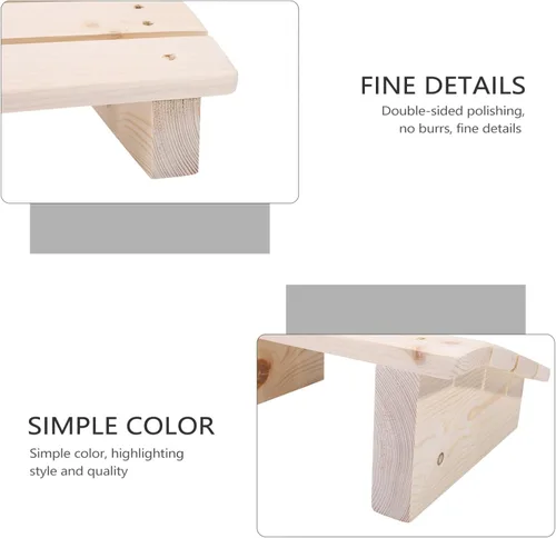 Miniatura 3 de Reposapiés de madera para debajo del escritorio, reposapiés de oficina inclinado para el hogar y el trabajo, diseño ergonómico para aliviar el dolor