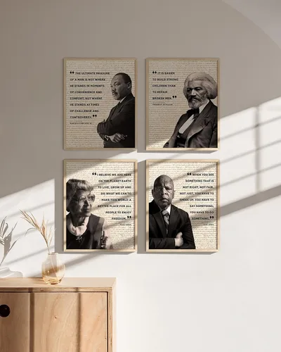 Miniatura 5 de HAUS AND HUES Pósteres de arte afroamericano de historia negra para aula, decoraciones del mes de la historia negra y carteles afroamericanos