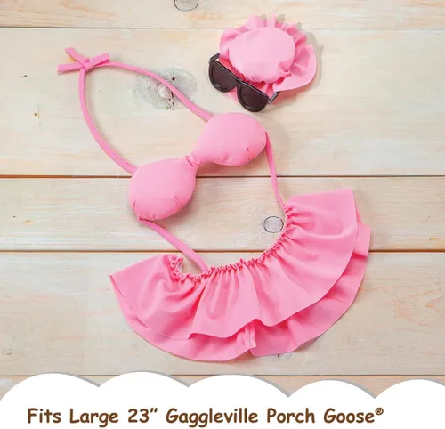 Miniatura 3 de Fox Valley Traders Gaggleville Bikini - Traje de ganso, se adapta a una estatua grande de 23 pulgadas de alto