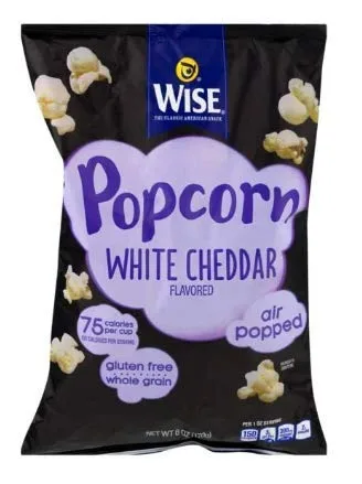Miniatura 3 de Wise Foods Air Popped - Palomitas de maíz cheddar blanco, bolsa de 6.5 onzas (4 bolsas)