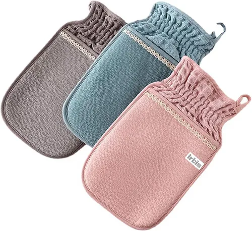 Miniatura 2 de Irbis Guante exfoliante profundo, guante coreano, exfoliante corporal, removedor de piel muerta, esponja de baño de doble textura y toallita, ideal