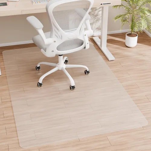 Miniatura 11 de Tapete para silla de oficina para alfombra de pelo bajo, 48 x 36 pulgadas, tapete transparente para silla de escritorio de oficina para suelos