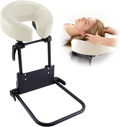 Miniatura 9 de TOROKOM Soporte ajustable para reposacabezas y almohada facial (color negro)