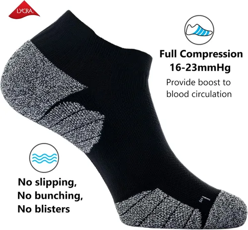 Miniatura 3 de CWVLC Paquete múltiple de calcetines deportivos de compresión acolchados unisex