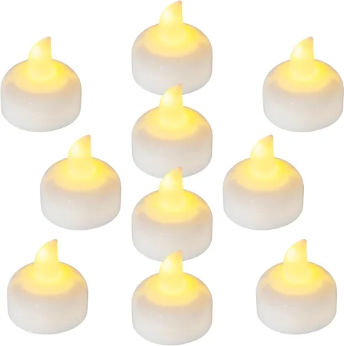 Miniatura 14 de Paquete de 36 velas de té sin llama de 1.5 x 1.8 pulgadas, funcionan con pilas, velas votivas LED parpadeantes, velas falsas eléctricas parpadeantes