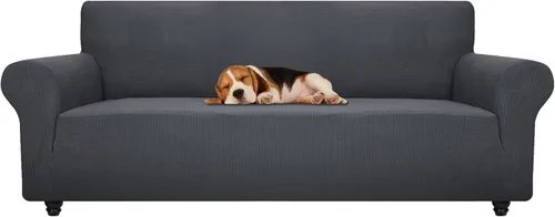 Miniatura 46 de ZNSAYOTX Funda súper elástica para silla (30"-47"), nuevas fundas de silla a rayas para sala de estar, aptas para perros y mascotas, protector