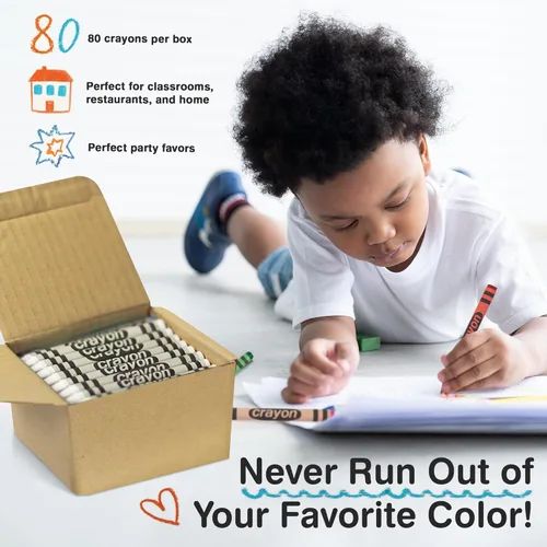 Miniatura 4 de Lucky Art - Crayones blancos a granel, 80 unidades de repuesto de crayón de un solo color, suministros de arte no tóxicos para profesores, aulas
