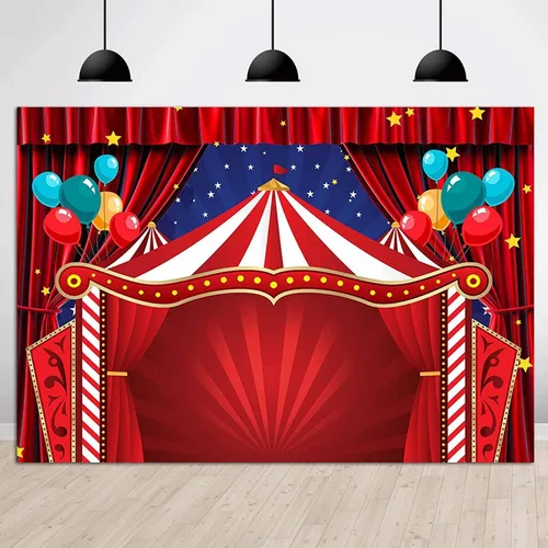 Miniatura 2 de Cortina roja de vinilo de 8 x 6 pies, telón de fondo de fotografía de estrellas para recién nacidos, suministros de baby shower, gran parte superior