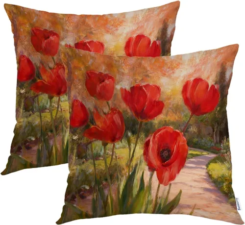 Miniatura 17 de Batmerry Black Cat Green Leaves Throw Pillow Covers, Cat Among Foliage Decorative Pillow Covers Digital Printing Blended Fabric for Couch Sofa Bed