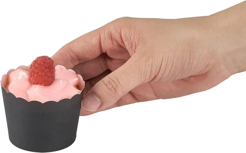 Miniatura 11 de Restaurantware Paquete de 200 moldes de papel para cupcakes de 3.38 onzas, resistentes a la grasa, festoneados para horno, elegantes tazas