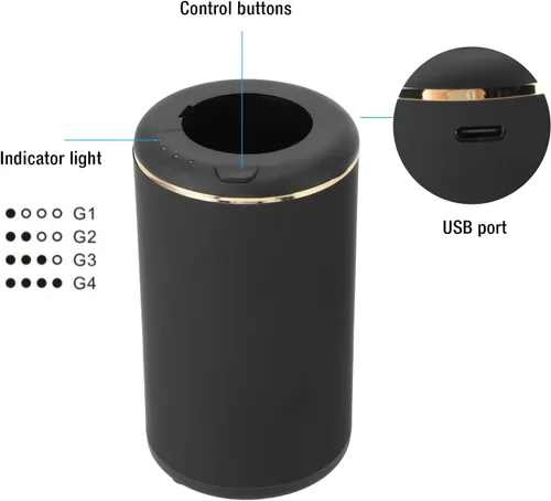 Miniatura 5 de Difusor de coche para aceites esenciales de 0.3 fl oz de capacidad USB aromaterapia Air ener, diseño compacto portátil, funcionamiento silencioso