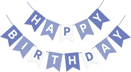Miniatura 23 de Pancarta Negra de Feliz Cumpleaños Letrero Banderín Guirnalda de Feliz Cumpleaños para Niños Niña Mujer Cumpleaños Decoraciones de Fiesta de Té