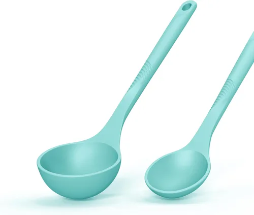 Miniatura 3 de Juego de utensilios de cocina de silicona, resistentes al calor de 600 °F, juego de utensilios de cocina antiadherentes con espátulas, cucharas