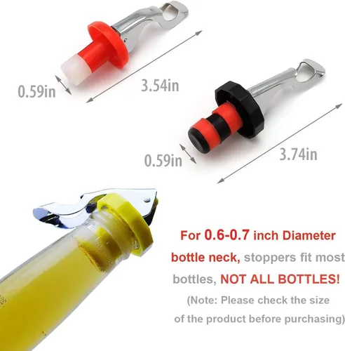 Miniatura 3 de Paquete de 5 tapones para botellas de vino para botellas de vidrio, tapones de botella de soda y Coca-Cola para champán, bebidas carbonatadas