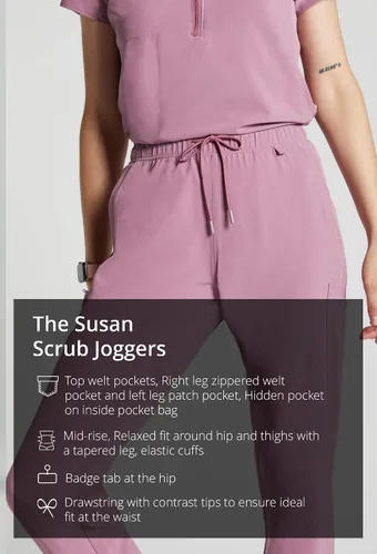 Miniatura 2 de Asmar Scrubs Susan - Pantalones quirúrgicos con múltiples bolsillos para mujer elásticos con cordón