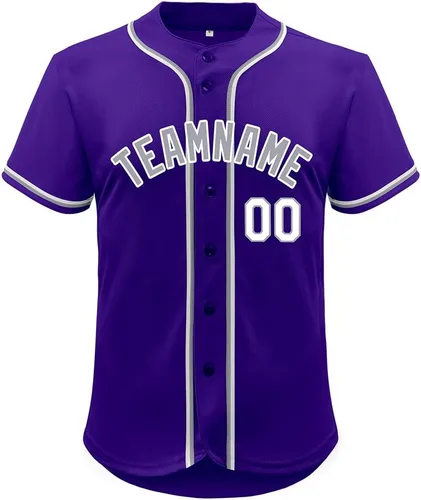 Miniatura 109 de Camiseta de béisbol de malla personalizada con botones y número de nombre cosido personalizado para hombres/mujeres/jóvenes