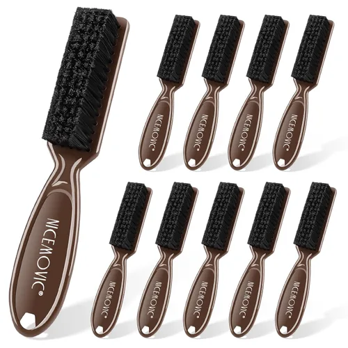 Miniatura 11 de NICEMOVIC Cepillos de peluquero, 10 piezas de cepillo de limpieza de cerdas de nailon con mango de plástico, suministros de limpieza Negro