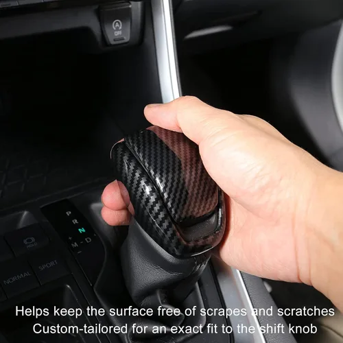 Miniatura 5 de para RAV4 2019-2025 Panel Protector de Cambios, Adornos del Portavasos, Cubierta del Pomo de Cambios Interior Consola Central Antiarañazos