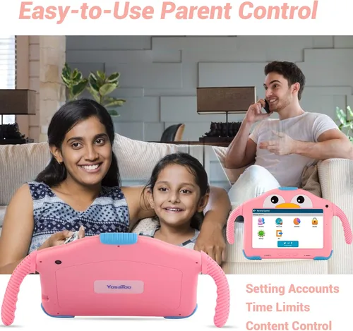 Miniatura 4 de Tableta para niños de 7 pulgadas para niños de 3 a 7 y 32 GB con funda WiFi Youtube Control parental, tabletas Android para niños pequeños Software