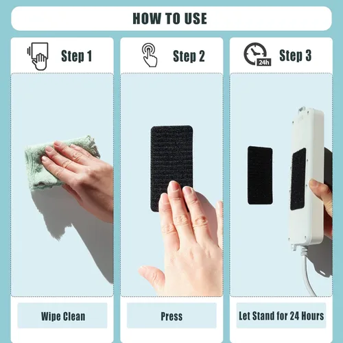Miniatura 5 de 16 juegos de tiras de 2 x 4 pulgadas con adhesivo, cinta de gancho y bucle resistente, respaldo resistente, para colgar en la pared, sin