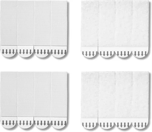 MOVELYST 24 pares (48 tiras) tiras medianas para colgar cuadros, cinta adhesiva de gancho y velcro, colgador de cuadros sin daños, tiras adhesivas