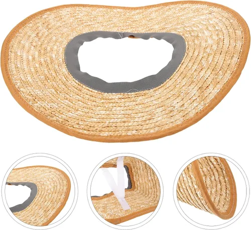 Miniatura 2 de Yardwe Sombrero de visera de ala completa, cubierta de sombrero de construcción, visera dura, repuesto para el sol para los trabajadores, accesorios