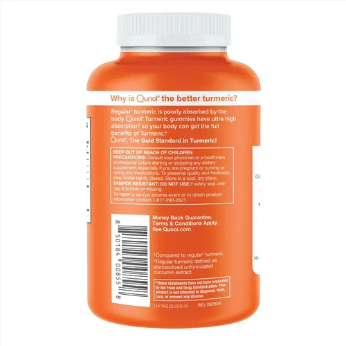Miniatura 6 de Qunol Gomitas de Cúrcuma, Gomitas con 500mg de Curcumina de Cúrcuma, Suplemento de Apoyo para las Articulaciones, Curcumina de Cúrcuma de Ultra Alta