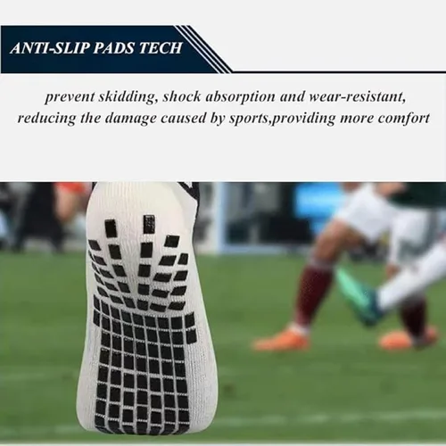 Miniatura 5 de fjberrtsat 6 pares de calcetines de fútbol acolchados antideslizantes antideslizantes para niños y niñas, 4/6