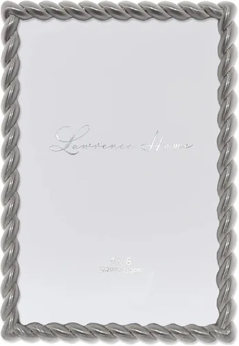 Miniatura 13 de Lawrence Frames Marco de metal con diseño de cuerda, 4 x 6, color plateado Plata