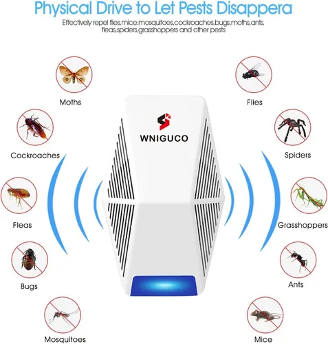 Miniatura 2 de Repelente de control de plagas, enchufe electrónico para control de plagas en interiores para insectos y roedores, ratones, insectos, hormigas