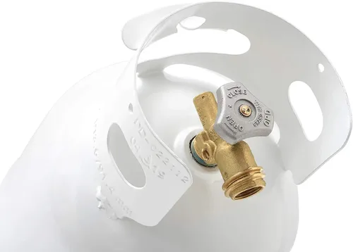Miniatura 7 de Flame King Cilindro de tanque de propano de acero de 10 libras con válvula de dispositivo de protección contra desbordamiento tipo 1, ideal