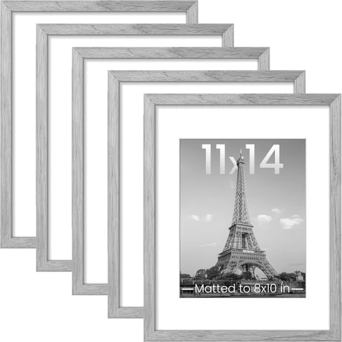 Miniatura 20 de upsimples - Portarretratos de 11 x 14 para galería de fotografías. Marcos para fotos de 8 x 10 pulgadas con paspartú o de 11 x 14 pulgadas sin Dorado
