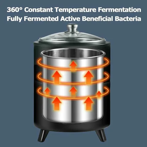 Miniatura 6 de Máquina comercial de fermentación de yogur, máquina automática LCD digital para hacer yogur, fabricante de yogur eléctrico portátil para yogur