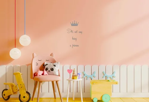 Miniatura 5 de Wall Decals Vinyl Decal Sticker Girl Quote It's Not Easy Being a Princess Crown Home Interior Art Mural Kids Nursery Baby Room Decor KT19